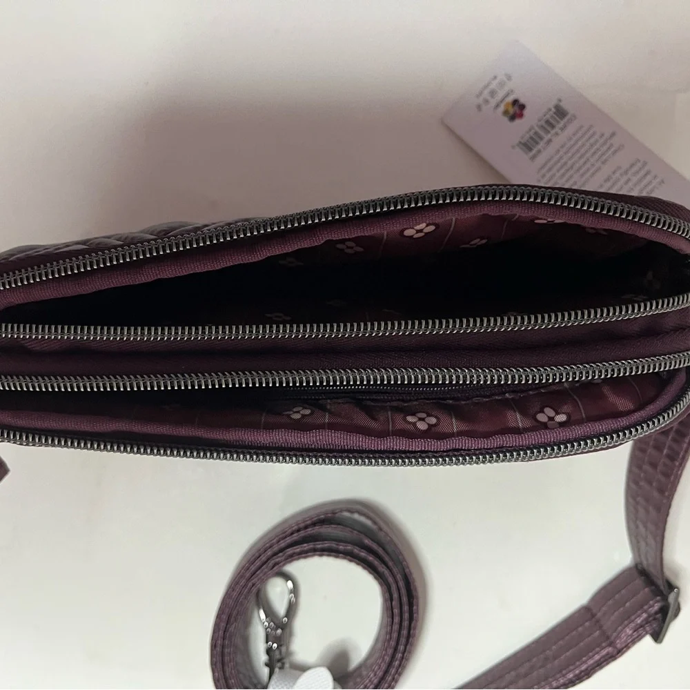 Lug Coupe XL Convertible Quilted Crossbody Belt Bag Wine Color NWT - Picture 6 of 11
